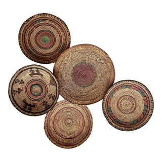 Vintage African Woven Plates For Sale