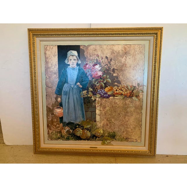 1980s Figurative Painting by Listed Artist Michel Moreau For Sale - Image 13 of 13