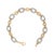 Haus of Brilliance Gold Vermeil 1/10 Cttw Diamond Oval Link Bracelet For Sale - Image 4 of 4