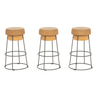 Set of Three Radice and Orlandini for Domitalia "Bouchon" Bar Stools For Sale