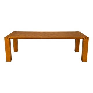 Large Dining Table in Oak by Giuseppe Rivadossi, Italy, 1970s For Sale
