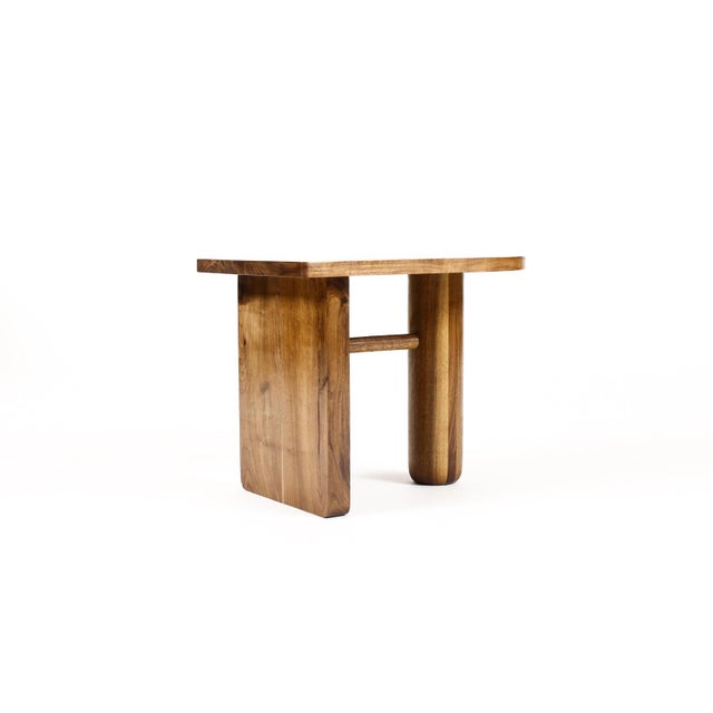 Custom Modernist Rectangular Side End Table — Ventana — Walnut + White Oak For Sale - Image 4 of 8