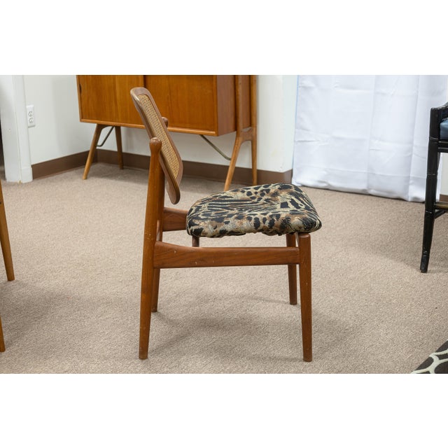 Brown Set of 3 Arne Vodder Model Fd-184 Chairs for France & Daverkosen Vintage Danish For Sale - Image 8 of 16