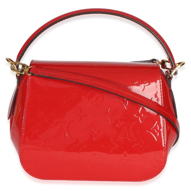 Louis Vuitton Red Monogram Vernis Pasadena Shoulder Bag For Sale - Image 4 of 9