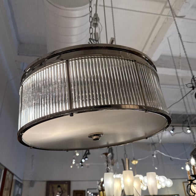 Metal Ralph Lauren for Visual Comfort Allen Round Flush Mount For Sale - Image 7 of 13