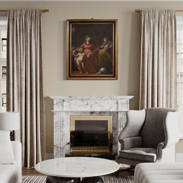 Italian Artist, Holy Family with Sleeping Saint Joseph, 1610, Oil on Canvas, Framed For Sale - Image 14 of 16