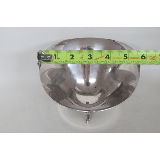 Mid 20th Century Primah H G Three Footed Silver Plated Bowl Mid Century For Sale - Image 10 of 11