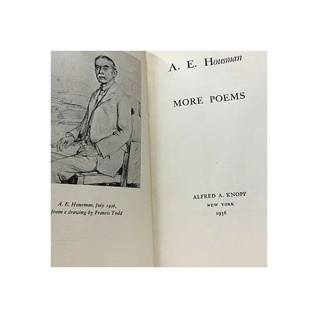 Traditional More Poems by A. E. Housman 1936 For Sale - Image 3 of 4