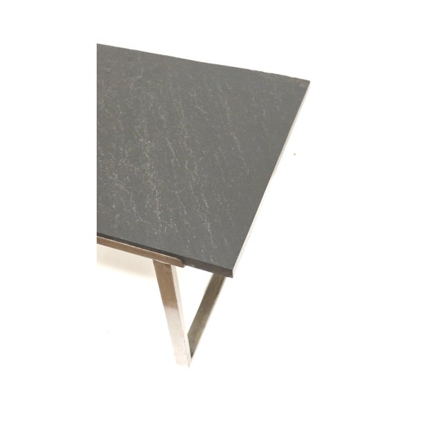 Mid-Century Modern Vintage Heavy Slate Coffee Table, 1970s For Sale - Image 3 of 6