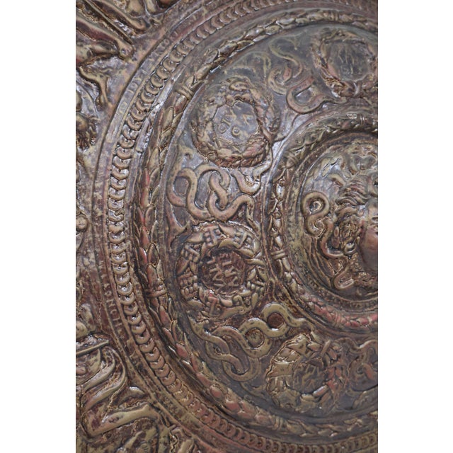 Rare Harold Studios Medusa Parade Shield Wall Sculpture After the 1552 Jörg Sigman Masterpiece For Sale - Image 12 of 18