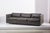 A original three-seat leather sofa design in 1971 by Charles Pfister for Knoll. Original grey color Knoll leather. Overall...