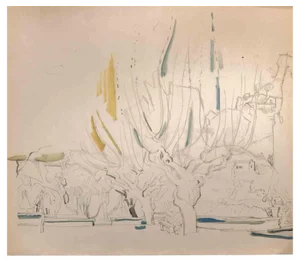 Reynold Arnould, Cityscape, 1970s, Drawing