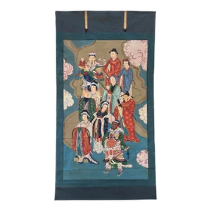 Large Chinese Canvas Art of Characters of Investiture of the Gods