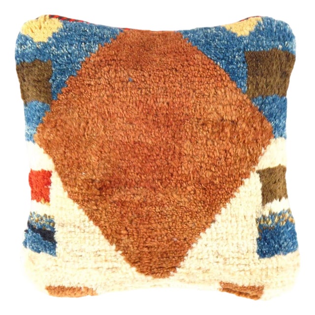 Pasargad DC Fine Hand Knotted Persian Gabbeh Pillow For Sale