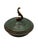 Metal 1920s Carl Sorensen Arts & Crafts Bronze Covered Dish With Dolphin Finial Lid For Sale - Image 7 of 9