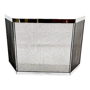 1970s Vintage Modernist Chrome Fire Screen N the Manner of Danny Alessandro