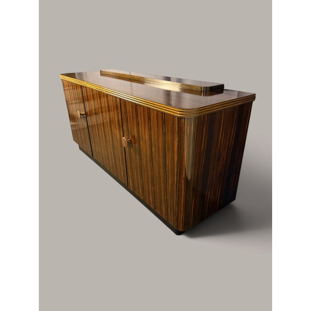 Art Deco Sideboard in Makassar Ebony, 1930s For Sale - Image 3 of 13
