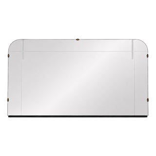 Italian Art Deco Mirror with Sandblasted Geometric Decorations, 1940s For Sale