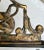 Dennis & Leen Vintage Oscar Bach Style Newly Painted and Hand Gilt Iron X Base Bench/Stool For Sale - Image 4 of 11