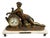 Antique Mechanical Pendulum Clock in Metal with Marble, 1890s For Sale