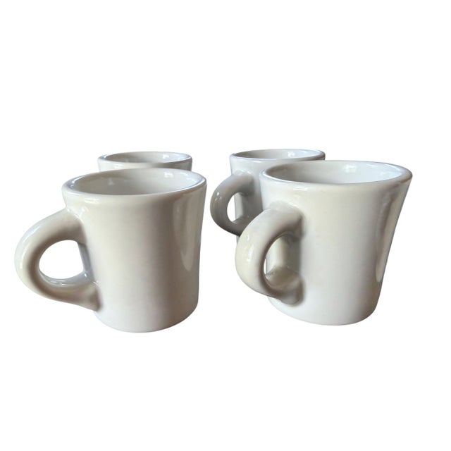 American Vintage Buffalo China Restaurant Ware White Coffee Mugs/Cups – Set of 11 For Sale - Image 3 of 6