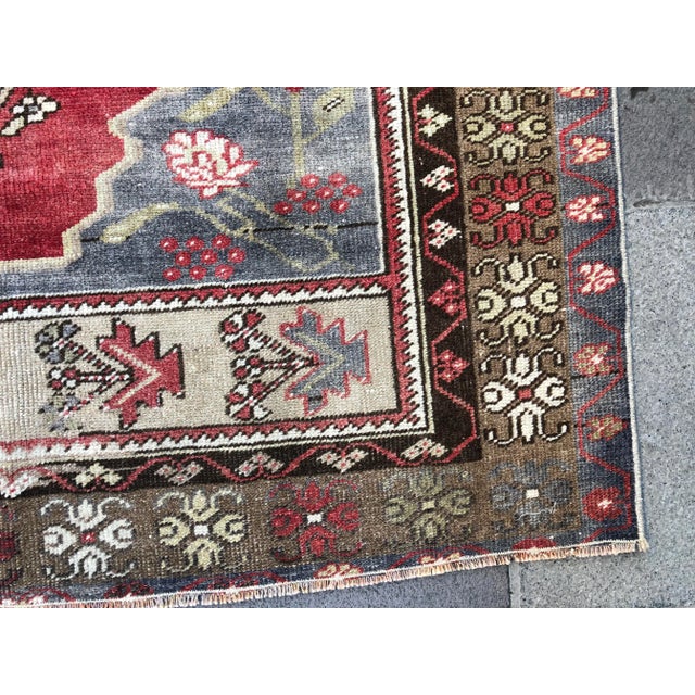 Vintage Oushak Handmade Rug- 3′11″ × 7′7″ For Sale - Image 10 of 11