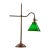 Antique Brass Faries Table Lamp With Verdelite Glass Shade For Sale