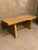 Brutalist, or mid-century modern, solid oak live edge console table or desk. Thick oak slab top with organic shape...