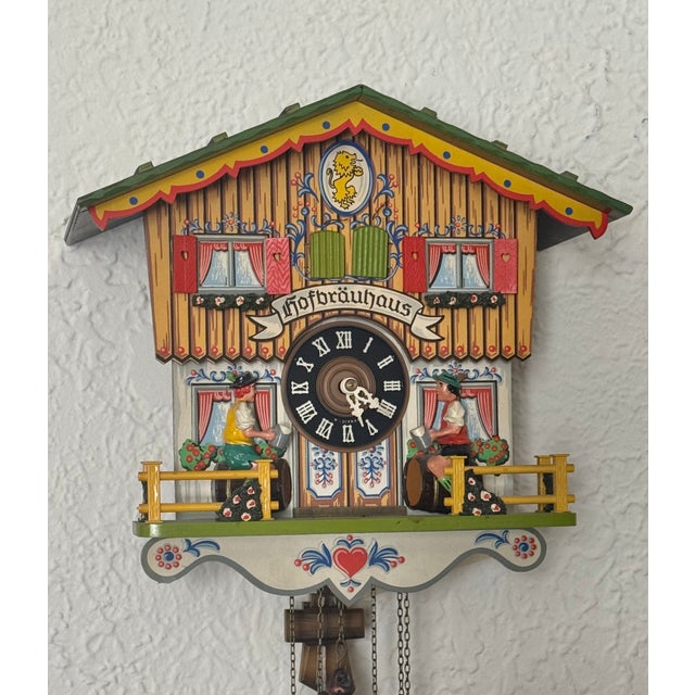 Theodore Alexander 1970s West German Hofbräuhaus Chalet Cuckoo Clock For Sale - Image 4 of 9