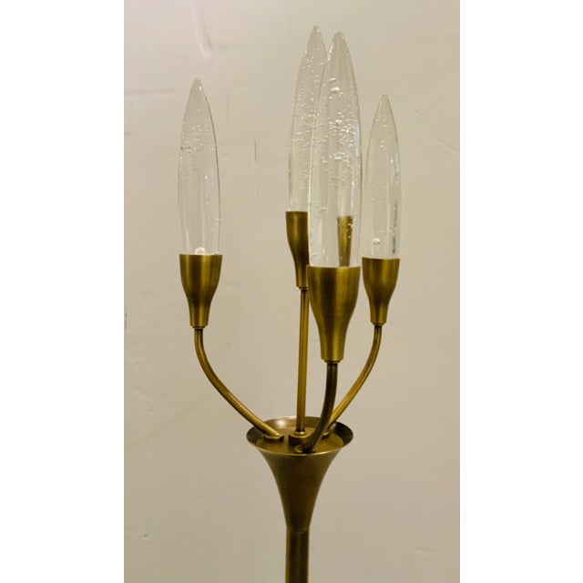 Stylish Currey & Co, Modern Satin Brass Finished Bubble Glass Floor Lamp, LED acrylic bubble glass, showroom floor sample,...