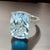 Natural Solitaire Blue Topaz Ring 6.5 14k W Gold 19.58 Cts Certified For Sale - Image 4 of 18