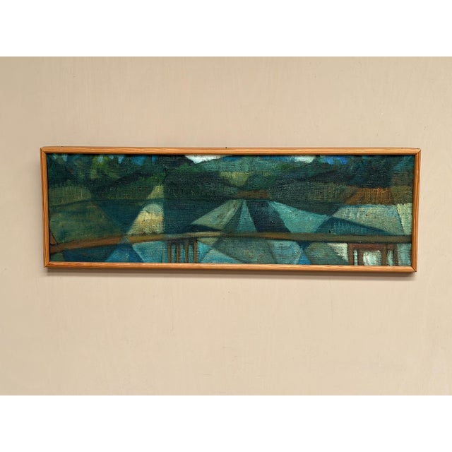 Kjell Lindberg, Ved Bron, 1950s, Oil Painting on Canvas, Framed For Sale - Image 9 of 15