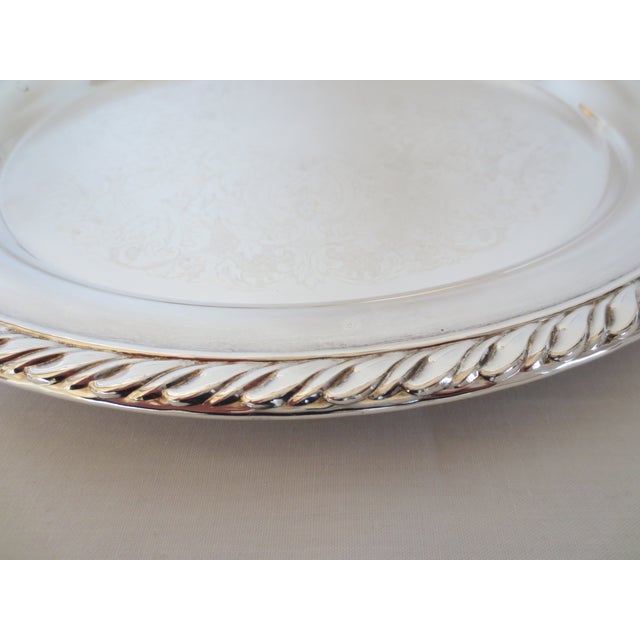 Traditional 1970s Silverplate Platter 12.5" Diameter For Sale - Image 3 of 6