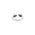 Metal 18k Gold Natural Blue Sapphire Pear & Heart Modern Toi Et Moi Ring Size 6 For Sale - Image 7 of 14