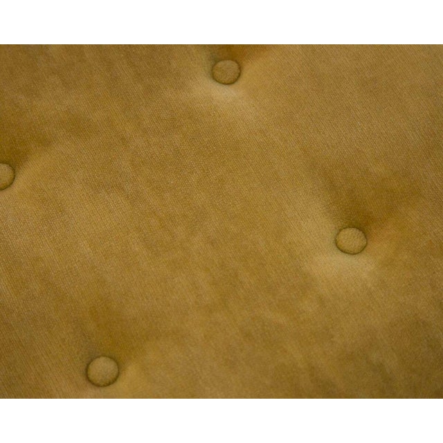 Pair of Mustard Yellow Velvet "X" Benches Chairish