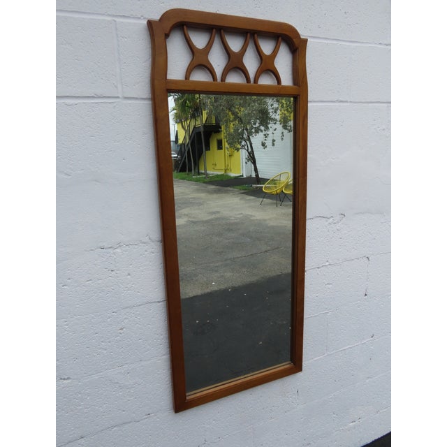 Wood Red Lion Mid Century Modern Bathroom Wall Mirror a Pair 6602 For Sale - Image 7 of 16
