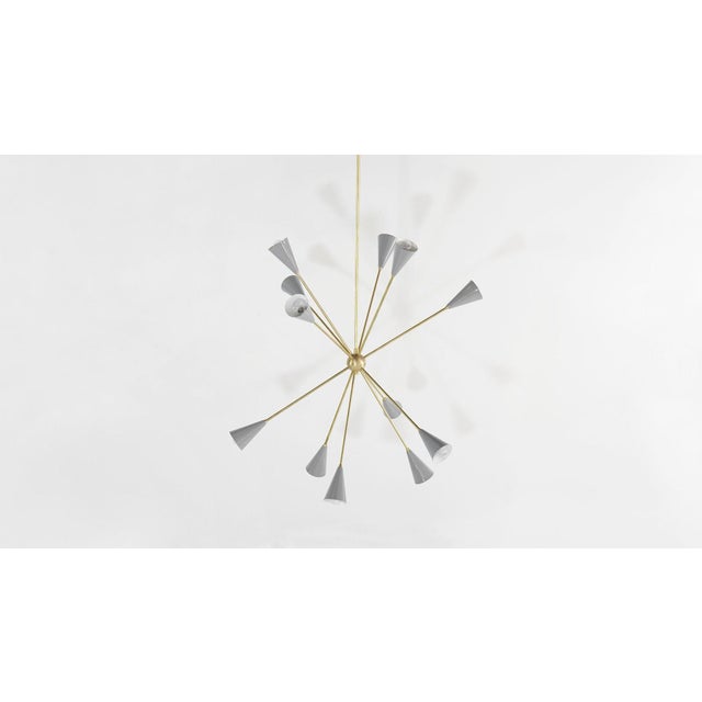 Sculptural model 820 "Spore" chandelier. This is a modern, contemporary interpretation of a Classic Sputnik chandelier,...