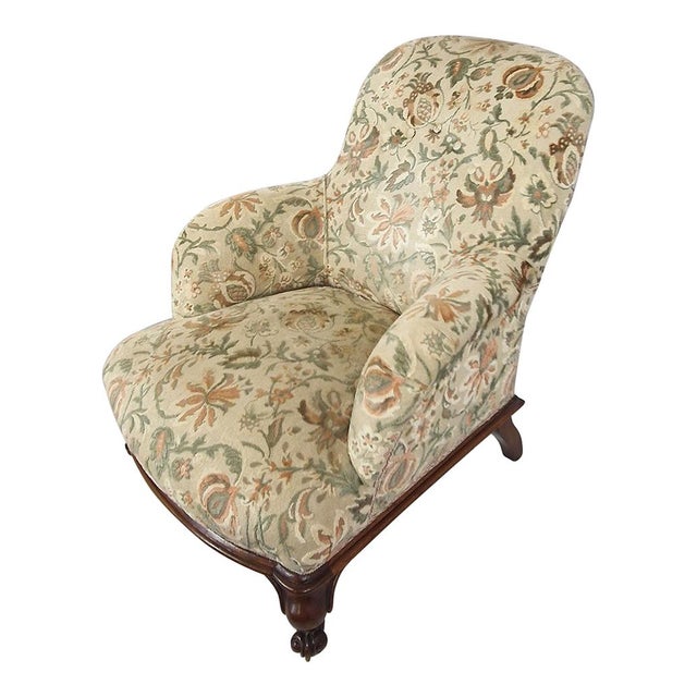 Damask Fabric Armchairs & Sofa, 1920s, Set of 3 For Sale - Image 12 of 18