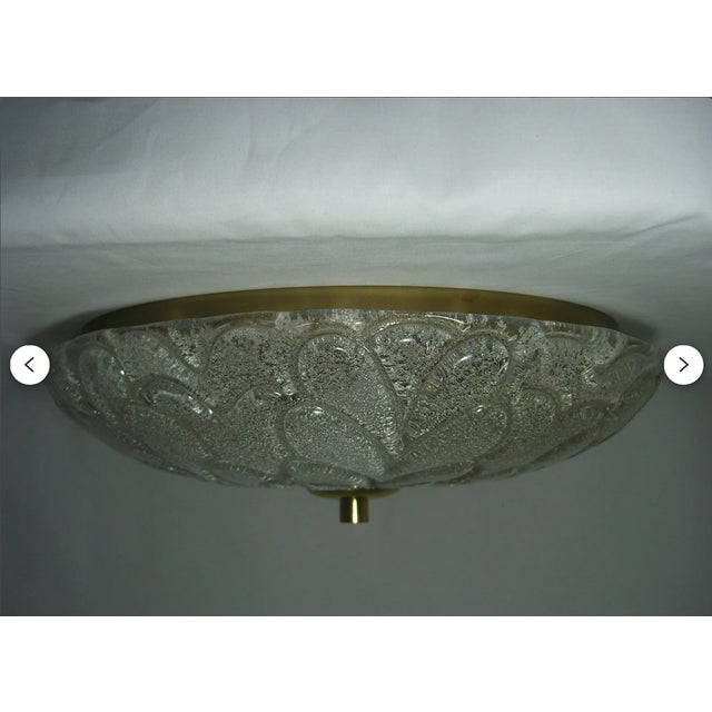 Metal Hollywood Regency Flush Mount from Barovier & Toso, 1970s For Sale - Image 7 of 12