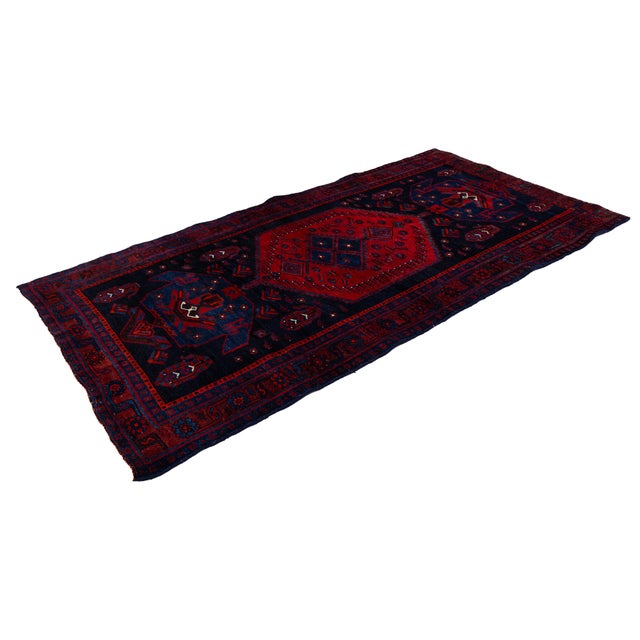 Tribal Mid-Century Hand-Knotted Vintage Kurdish Wool Runner Rug With Tribal Geometric Medallions For Sale - Image 3 of 9