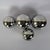 Mexican Set of Four Spheres circa 1990 Chromed Metal signed by Diego Matthai For Sale - Image 3 of 4