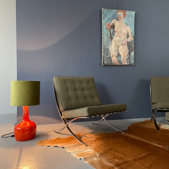 Orange Ceramic Table Lamp, 1970s For Sale - Image 12 of 18