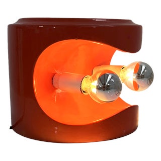 Red Stacking Ceramic Table Lamp from Perdomello, 1970s For Sale