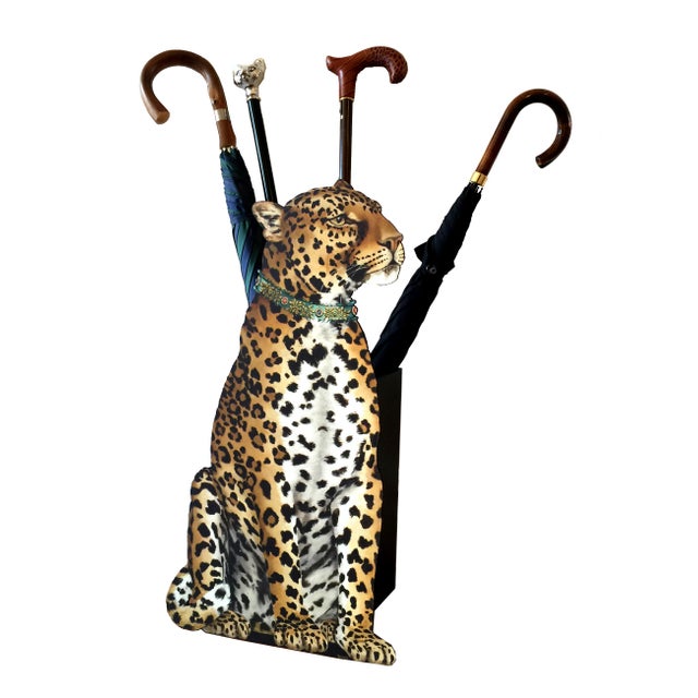 Not Yet Made - Made To Order Trompe L’oeil Leopard Umbrella Stand For Sale - Image 5 of 5