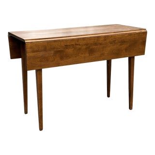 Vintage 1960s Maple Wood Drop Leaf Table For Sale