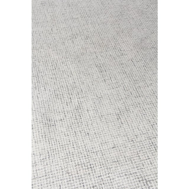 Exquisite Rugs Melbourne Hand Loom Wool & Cotton Gray - 10'x14' For Sale In Los Angeles - Image 6 of 8