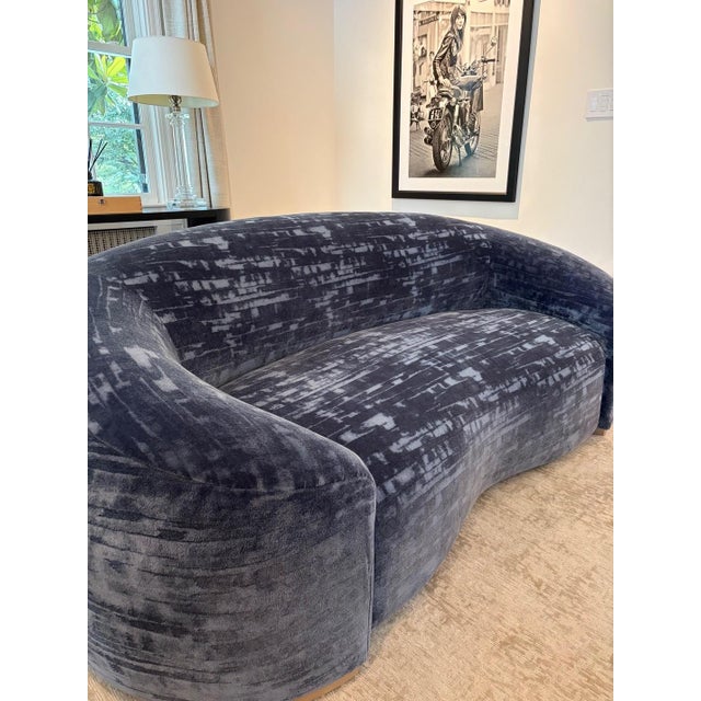 Brand New Elegant Blue Sofa For Sale - Image 9 of 11