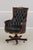 French Francesco Molon Black Tufted Leather Swivel Arm Chair For Sale - Image 3 of 18