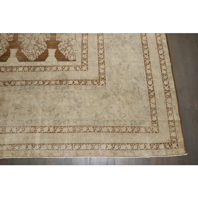Plant Vase Antique Indian Larestan Rug - 10' x 15'7" For Sale - Image 9 of 9