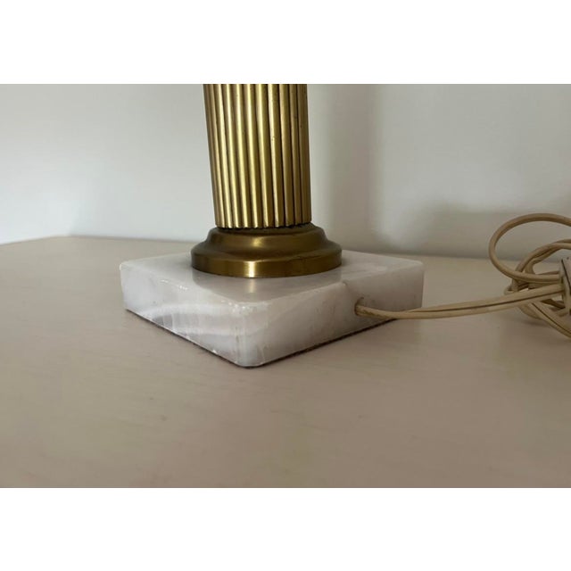 Early 20th Century Vintage Art Deco Opaque Pink Glass Table Lamp For Sale In Chicago - Image 6 of 13